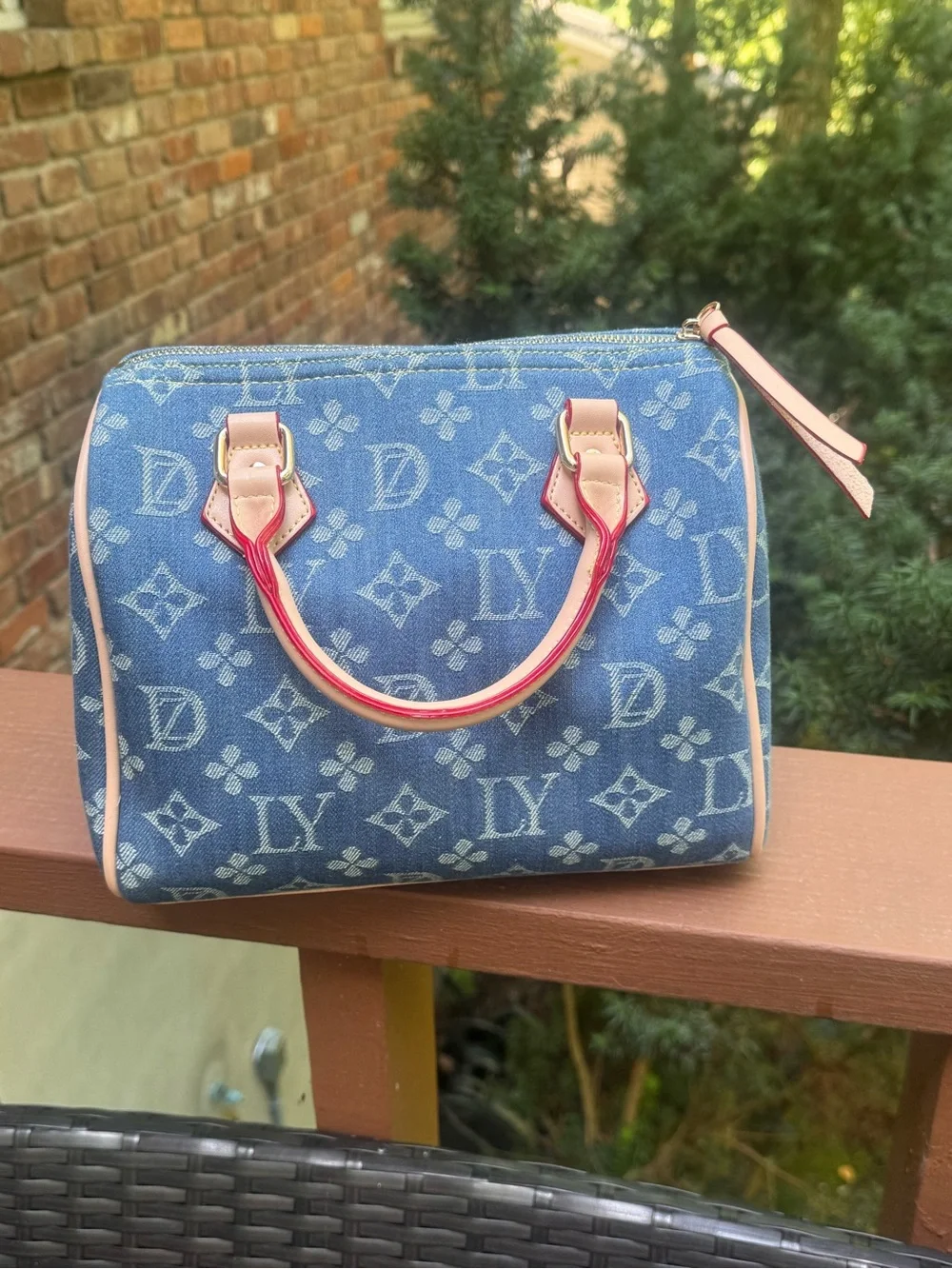 N/A denim monogram